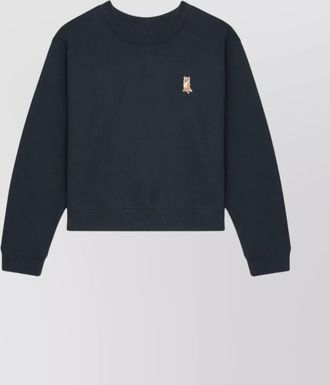 Maison Kitsun&eacute; cotton cropped sweatshirt