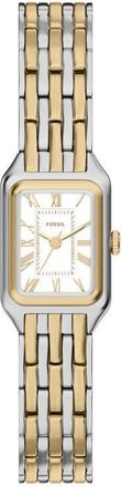 Fossil Mini Raquel Tank Bracelet Watch, 18mm x 29mm in Two Tone at Nordstrom