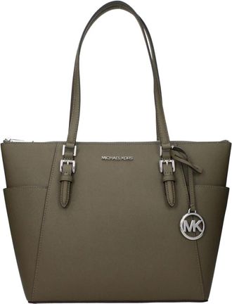 Michael Kors Schoudertas - Dames - Shoppers - Groen - ONE Size - Leer - Tassen