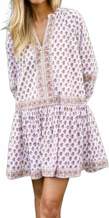 Marea Jeanine Dress In Faded Rose Daisy