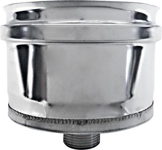 MBM Tubo De Humos De Pared Doble Aislado De Acero Inoxidable Con Tap&oacute;n Para Recoger Condensaci&oacute;n Dn 350/400