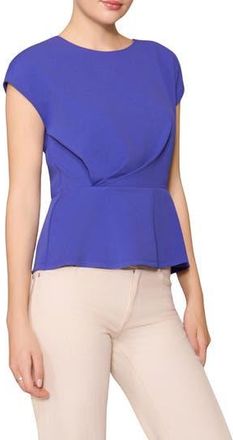 Melloday Side Ruched Crepe Top in Cobalt at Nordstrom Rack, Size X-Small