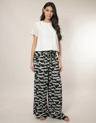 Nooki Design Womens Fifi Trousers - Black Mix - Size: 12