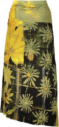 Desigual Julieta Lange Bloemenprint Rok - Dames - Midirokken - Veelkleurig - M - Rokken