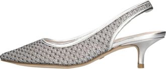 Stuart Weitzman VEA NT Slingback Pomp - Dames - Pumps - Grijs - 36 EU - Su&egrave;de - Schoenen