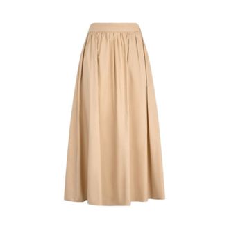 Liu Jo Midi Skirts, female, Beige, Size: XS Poplin Midi Skirt