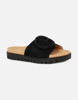 Gabor Womens Everly Womens Mule Sandals - Black - Size: 3.5