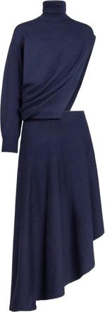 Alaia Cut-Out Wollen Jurk - Dames - Kleedjes - Zwart - S - Wol - Kleedjes