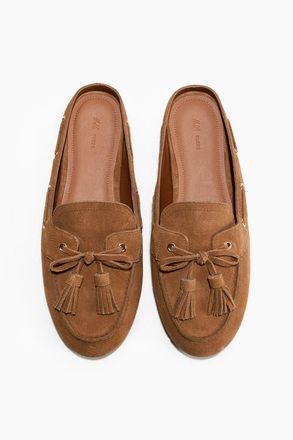 H&M Split Suede Mules in Brown at Nordstrom, Size 11