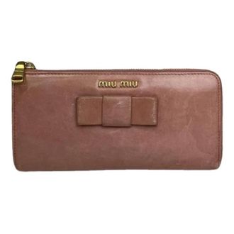 Miu Miu Pre-owned Leren Portemonnee - Dames - Vintage Accessoires - Roze - ONE Size - Leer - Vintage