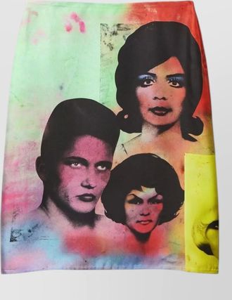 Versace silk twill skirt the party print