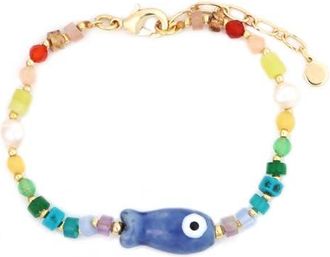 Panacea Beaded Fish Bracelet in Multi at Nordstrom