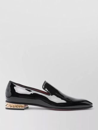 Christian Louboutin patent leather embellished loafers
