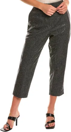 Brunello Cucinelli Slate Cashmere Blend Sequin Trousers, Brand Size 42 (US Size 8)