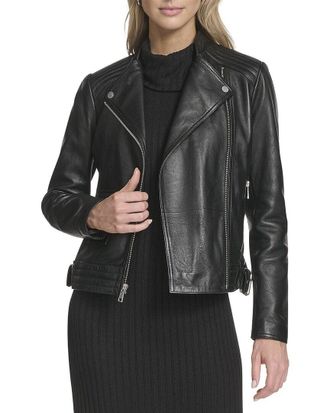 Andrew Marc Frankie Leather Moto Jacket