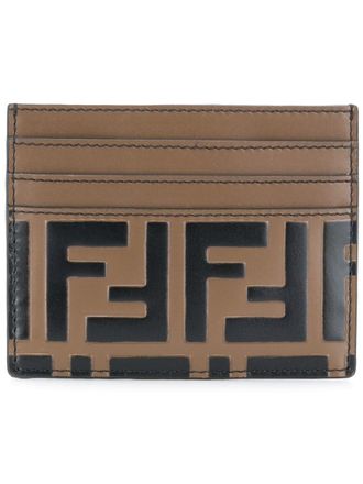 Fendi FF pasjeshouder met logo - Bruin