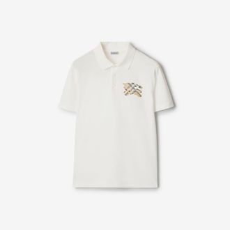 Burberry EKD Check Cotton Polo Shirt, Size: XXXL