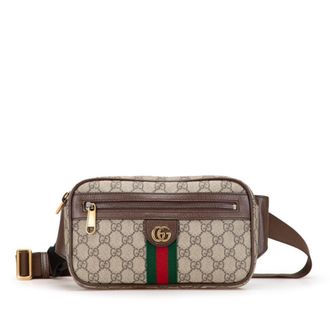 Gucci Beige Brown Pvc Leather Sling Bag (Pre-Owned)