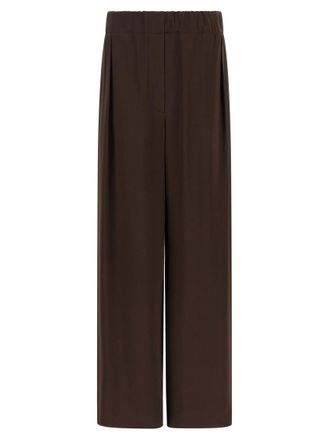 Jil Sander Brown Fluid viscose pants