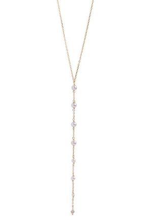 Argento Vivo Graduated Freshwater Pearl Y-Necklace in Gold at Nordstrom