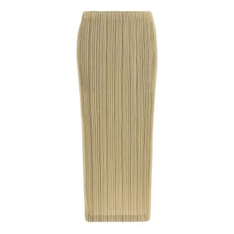 Issey Miyake Dames, Rokken, Beige, Maat: L Poliester