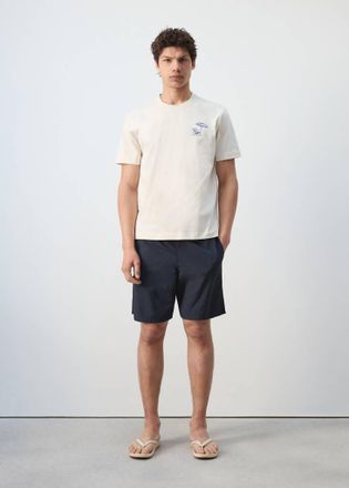 Mango Maglietta 100% cotone ricamata bianco - Uomo - XXL - MANGO MAN