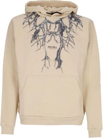 Phobia Archive Lightning Hoodie - Heren - Hoodies - Beige - L - Katoen - Hoodies & sweatvesten