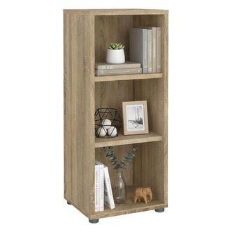 Dmora Estante Para Libros Theophane, Estante De Oficina, Porta Libros M&oacute;vil, Biblioteca, 47x40 H113 Cm, Roble - Dmora