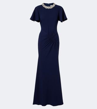 Roland Mouret Vestido de fiesta fruncido con cristales