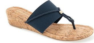 Kensie Deborah Wedge Sandal in Navy at Nordstrom Rack, Size 9.5