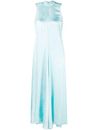 Forte_Forte Geruite jurk - Blauw