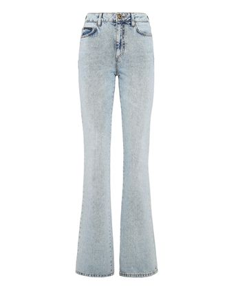 Philipp Plein Denim High wasted flare Skull