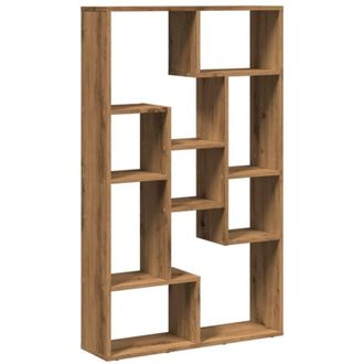 vidaXL Bookcase Artisian Oak 72x20x120 cm Engineered Wood Vidaxl