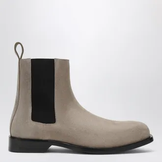 Loewe Stivaletti Chelsea Bobine in suede color nocciola chiaro