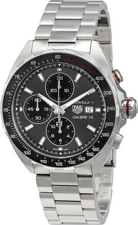 Tag Heuer Pre-owned Tag Heuer Formula 1 Chronograph Automatic Grey Dial Mens Watch THCAZ2012BA0876