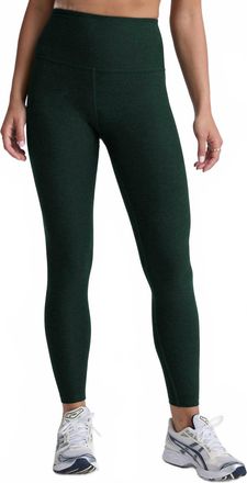 Beyond Yoga Spacedye Go Pocket Midi Legging In Dark Spruce Green Heather