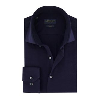 Cavallaro Overhemden, Heren, Blauw, XL, Katoen, Saviano Shirt