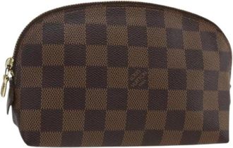 Louis Vuitton Pre-owned Clutches, female, Brown, Size: ONE SIZE Pre-owned Canvas Pouch
