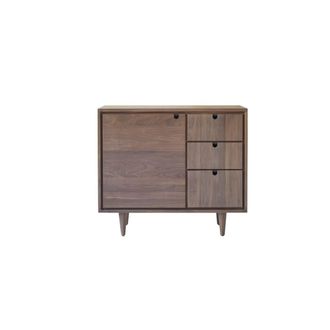 Tikamoon Mueble para lavado de nogal macizo de 95 cm