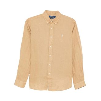 Polo Ralph Lauren Shirt met geborduurd logo op de borst - Heren - Casual Overhemden - Oranje - S - Overhemden