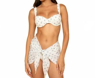Montce Swim Heidi Bustier Bikini Top In Floral