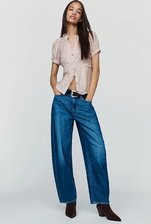 Pistola Denim Sacha High-Rise Tapered Barrel Jeans