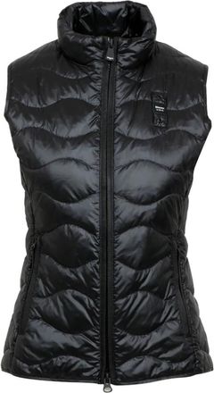 Blauer Geruit Patroon Waterafstotende Jas - Dames - Bodywarmers - Zwart - L - Jassen