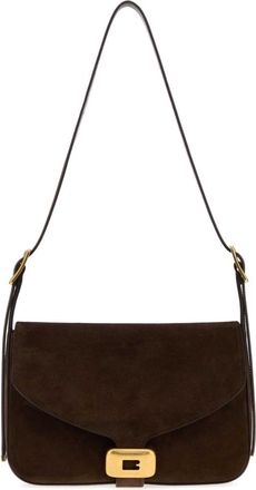 Balenciaga Brown Clicca Medium Shoulder Bag