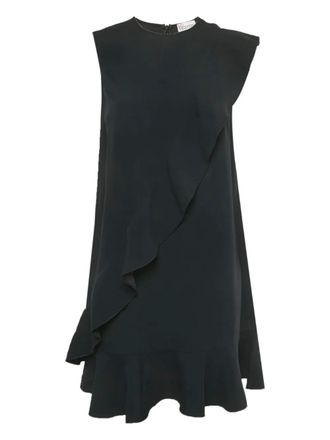 Valentino flounced mini dress - Black