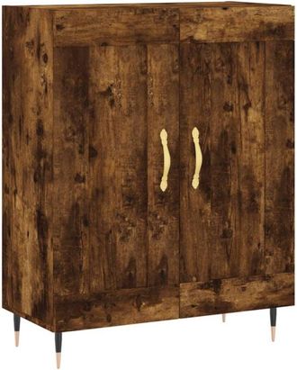 vidaXL Sideboard Smoked Oak 69.5x34x90 cm Engineered Wood Vidaxl