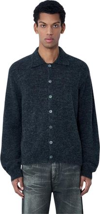 Our Legacy Button-Down Vest in Wolmix - Heren - Vesten - Zwart - M - Wol - Truien & Vesten