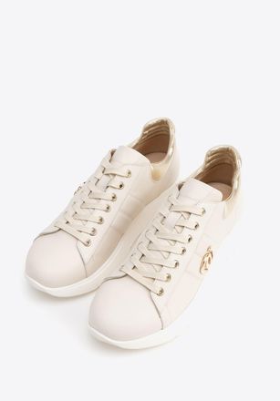 Wittchen Dames sneakers van natuurleer, beige