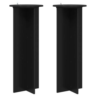 vidaXL Soporte De Plantas 2 Pcs Negro &Oslash;40 X 100 Cm Vidaxl