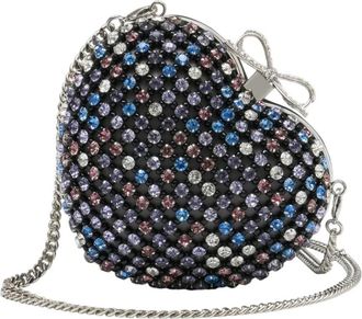 Self Portrait Kristallen Versierde Clutch - Dames - Clutches - Veelkleurig - ONE Size - Polyester - Tassen